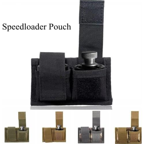 Tactical Molle Pouch Hunting Revolver Clip Double Speed Loader Belt Pouch Bag Fits 22 Mag 32 38 357 41 44 Revolvers Pack