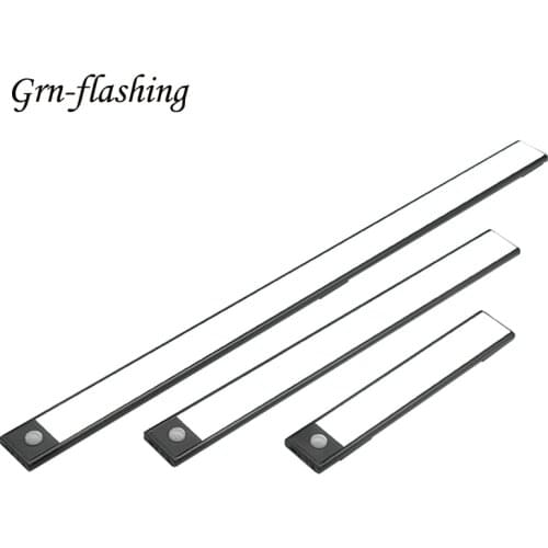 Ultrathin 12/23/40cm LED Motion Sensor Under Cabinet Light USB Rechargeable Night Light for Wardrobe Bedroom Toilet Kitchen Lamp