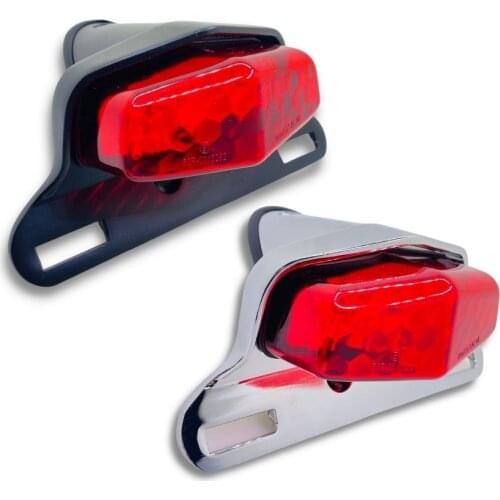 Universal Motorcycle Brake LED Lamp Rear Stop License Plate Lucas Light For Triumph Cafe Racer Bonneville BSA Norton Scrambler