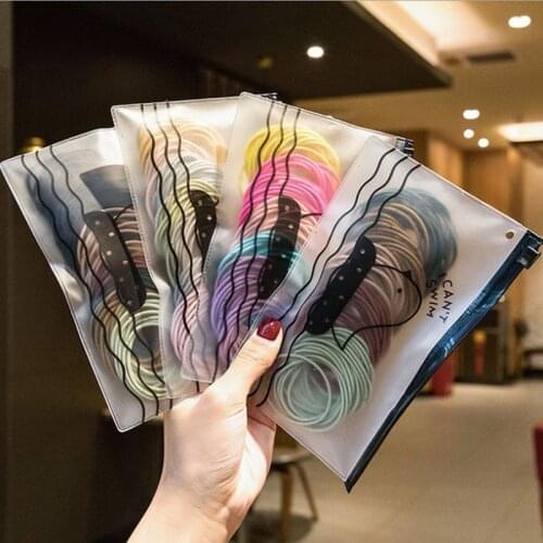 100pcs/Bag Women Rubber Bands Scrunchies Elastic Hair Band Girls Headband Ponytail Holde Ties Gum for Hair Accessories