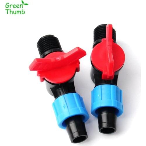 15pcs Male Thread 1/2 Inch to 16 mm Barbed Insert Connector With Thread Lock Drip Tape Valve Mini Hose Water Switch Irrigation