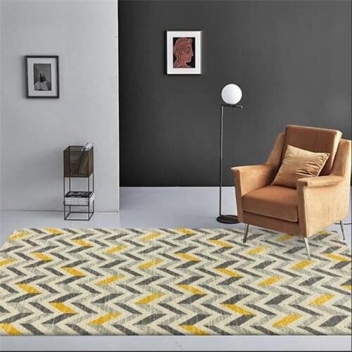 200*300cm Fashionable Modern Nordic 3D Square Triangle Geometric Splicing Kitchen Living Room Bedroom Bedside Carpet Floor Mat