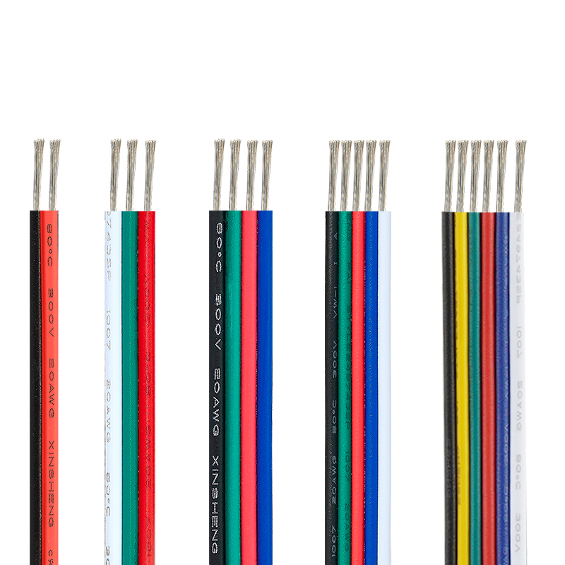 3 Pin Wire 10m 2 4 5 6 Core 22AWG Cable Tinned Copper JST Connector Cable Electrical Wires For WS2812B RGBW 5050 LED Strip Light
