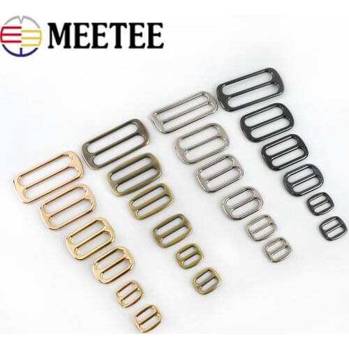 30pcs 12-50mm Metal Bag Buckles for Belt Backpack Metal Slider Tri Glide Adjuster Buckle Strap Webbing Clasp DIY Accessories