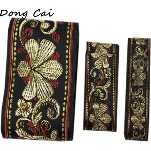 5yards 3.3-5-10cm Vintage Ethnic African Lace Fabric Ribbon Boho Lace Trim DIY Clothes Bag Accessories Embroidered Fabric Ribbon