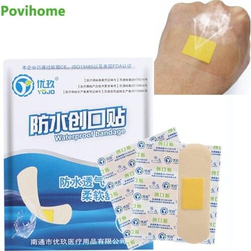 6pcs/bag Waterproof First Aid Bandage Hemostatic Medical Disposable Wound Dressings Band-Aid ok Bandages First Aid for Skin Care