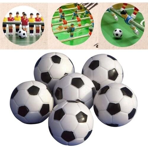 6Pcs Black and white Environmentally friendly resin Foosball table soccer table ball football balls baby foot fussball 32mm