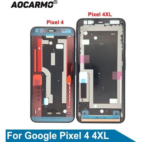 Aocarmo For Google Pixel 4 / 4 XL 4xl Middle Frame With Front Screen Stand Repair Replacement Part