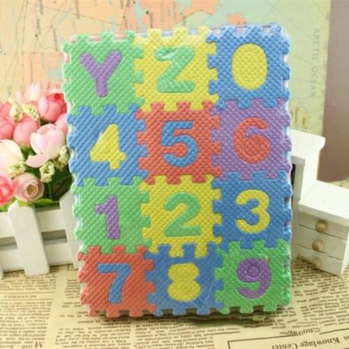 Baby Toy 12 X 12 Inch for a Total Coverage Click N' Play Alphabet and Numbers Foam Puzzle Play Mat 36 Tiles