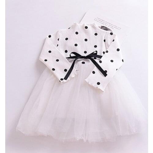 Baby Girls Puffy dress Princess Girl wear Long sleeve Knit Dress for 1-5 year birthday party Toddler Costume Infant vestidos