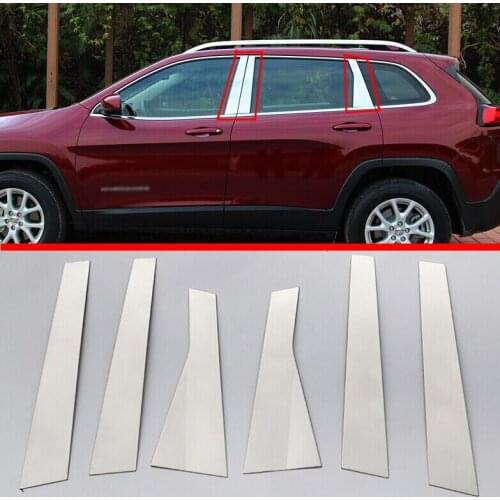 For Jeep Cherokee Limited 2014-2017 Stainless Steel pillar post trim