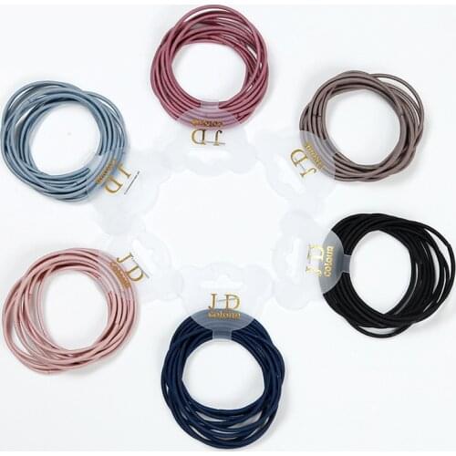 10pcs/Bag Girls Elastic Hair Bands Solid Kids Ponytail Holder Rubber Band Girls Headband Decorations Hair Ropes Accessories