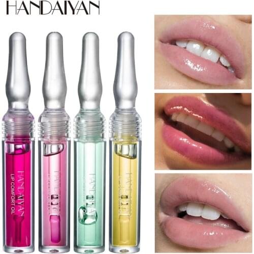 HANDAIYAN Creative Clear Glass Lip Gloss Moisturizing and Lasting Moisturizing Lip Oil Nude Makeup Natural Lip Makeup