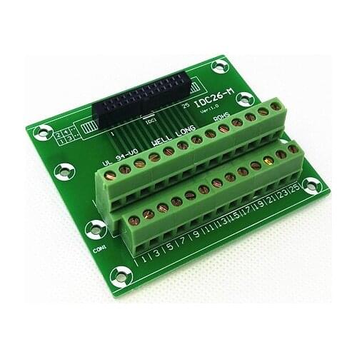 IDC26 2x13Pins 2.54mm Female Header Breakout Board, Terminal Block, Connector