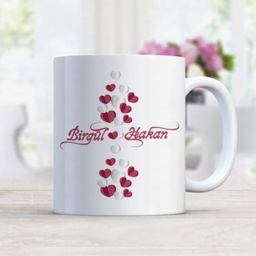 Personalized Valentines Day Design White Mug Cup-30