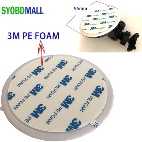 95mm Round Vacuum Suction Cup 3M PE Foam Pad White Flat Smooth Disc Bracket Fixed Car Dashboard Sucker Mount for GPS DVR Holder