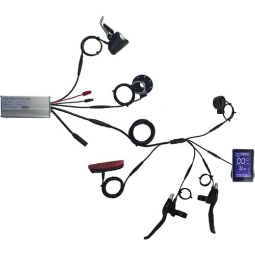 HOT Ebike 36V/48V Square Wave Controller for 500W Electric Bicycle Motor Wheel JN LCD GD06 - Display Waterproof Plug