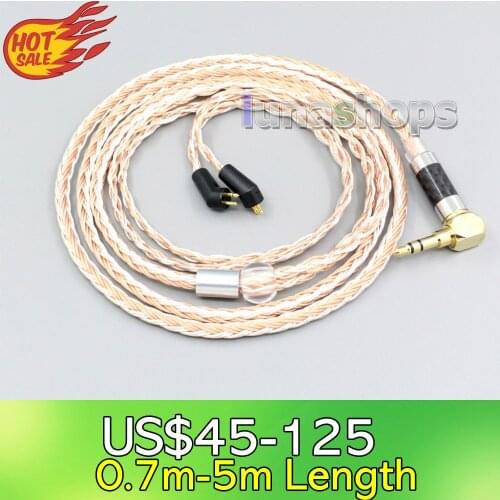 LN006719 3.5mm 2.5mm 4.4mm XLR 16 Core Silver Plated OCC Mixed Earphone Cable For Etymotic ER4B ER4PT ER4S ER6I ER4 2pin