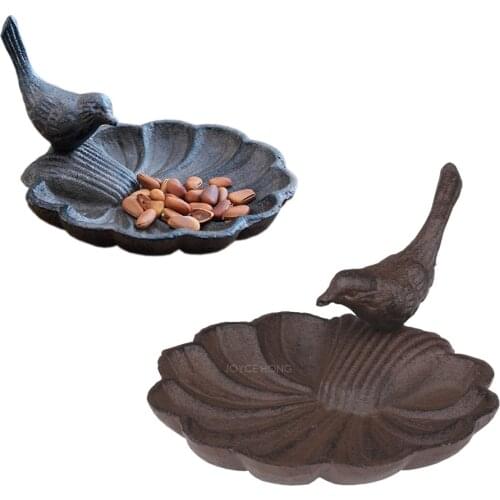 METAL BIRD FEEDING BOWLS BIRDS FEEDER WATER BIRDBATH BOWL FOR HOME GARDEN DECORATION STORAGE DECOR