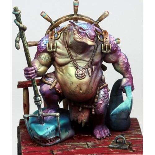 New Unassembled 1/24 75mm ancient fantasy warrior stand with Spear (NO BASE ) Resin Figure Unpainted Model Kit