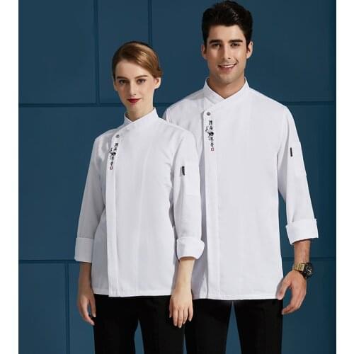 New Unisex Chef Jacket Restaurant Catering Cooking Clothes Kitchen Food Service Bakery Hotel Cooking Sushi Uniform Work Shirt