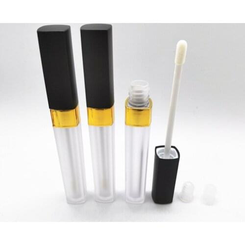 Wholesale 3.5ml Frosted Empty Lip Gloss Tube DIY Plastic Elegant Liquid Lipstick Container Square Lipgloss Lip Balm Bottle