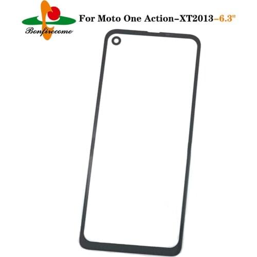 10Pcs\lot For Motorola Moto One Action XT2013 Touch Screen Front Panel LCD Display Outer Glass Cover Lens Repair Replacement