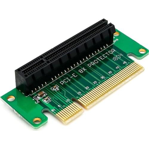 QINDIAN PCI-E PCI Express 8X 90 Degree Adapter Riser Card For 1U Computer Case Chassis PC Converter Expansion Card PC Components