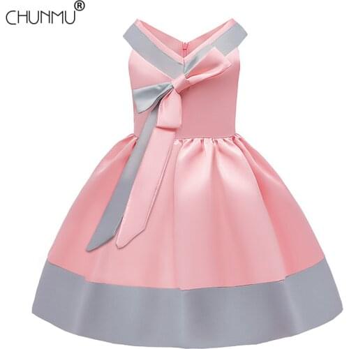 Toddler Girls Dress Summer Kids Dresses For Girls Clothes Children Dress Lace Bowknot Costume For Girl Christmas Party Dress