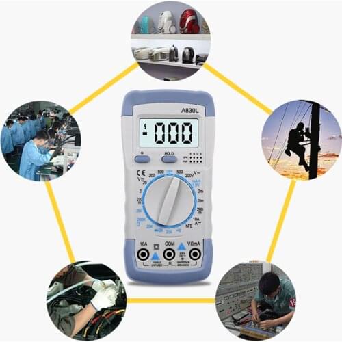 A830L Professional Digital Multimeter Tester LCD Digital Professional Multimeter Voltmeter Ammeter Tester With Buzzer Function