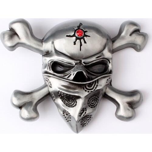 Skull skeleton belt buckle Belt DIY accessories Western cowboy style Smooth belt buckle Punk rock style k36