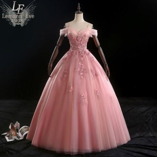Pink baroque flower embroidery ball gown long dress vintage medieval dress Renaissance princess Victoria dress