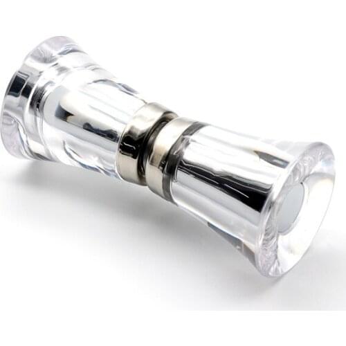 Shower room handle toilet push pull glass door handle push door handle plastic transparent glass single hole handle