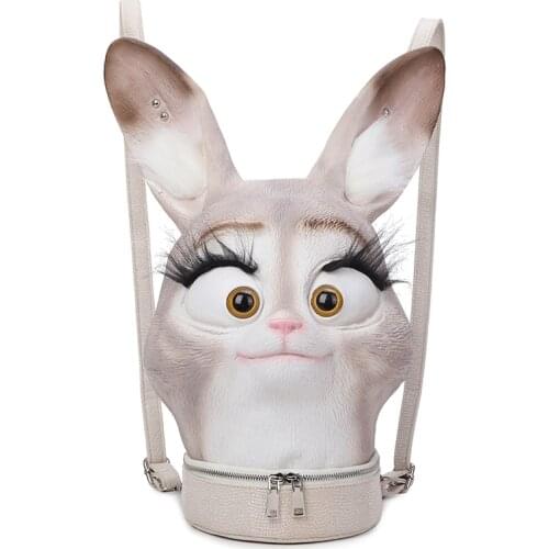 Fashion 3D Rabbit bags for women Backpack bags Originality giris Shoulder Bag Funny waterproof Purse lady Party Cosmetic Bag
