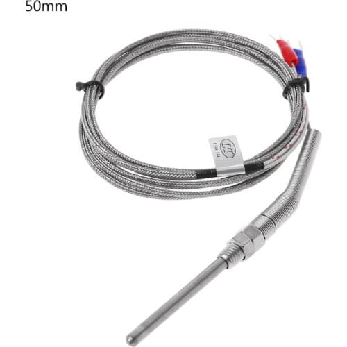 2m K Type Thermocouple Probe 50mm/100mm/150mm/200mm Stainless Steel Thermocouple 0-400℃ Temperature Sensor 62KC