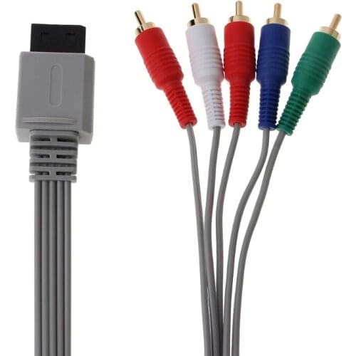 1.8m Component 1080P HDTV AV Audio 5RCA Adapter Cable For Nintendo Wii Console Y3ND