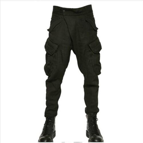 27-44 New 2017 Mens clothing GD Hair Stylist fashion harem pants pocket decoration casual skinny pants plus size costumes