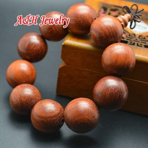 5Pc 25mm Large Size Rosewood Round Beads Fashion Men Prayer Mala Bracelets
