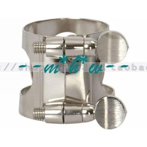 6 pieces Metal ligature for clarinet Nickel-plated