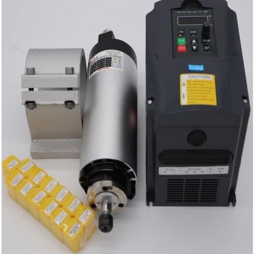 80mm 1.5KW air-cooled spindle motor ER11 24000 rpm 1.5KW frequency inverter 13 pieces ER11 collet spindle clamp