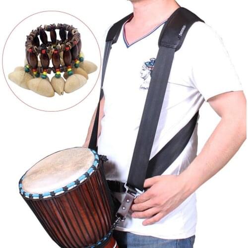 MoonEmbassy Djembe Strap Hand Drum Belt with Dance Wrist Bell African Percussion Accessories