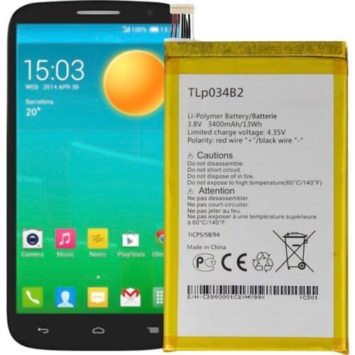 TLp034B2 Battery For Alcatel One Touch Pop Mega A995L Battery Replacement Repair Part