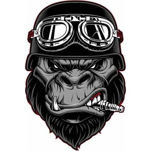 Car Stickers Decor Motorcycle Decals Funny Gorilla Decorative Accessories Creative Sunscreen Waterproof PVC,13cm*9cm