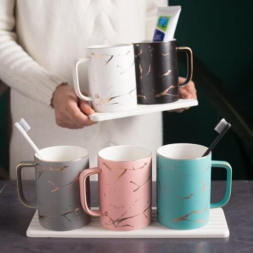 Couple style mouthwash cup Family of three wash Set toothbrush cup High-grade ceramics Home Hotel Supplies