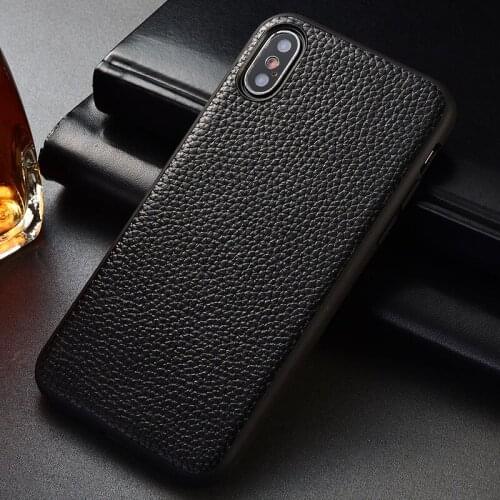 Genuine Leather Phone Case for Vivo Z5 Z5i Litchi pattern style Back Cover for Vivo Z5 Protective cases