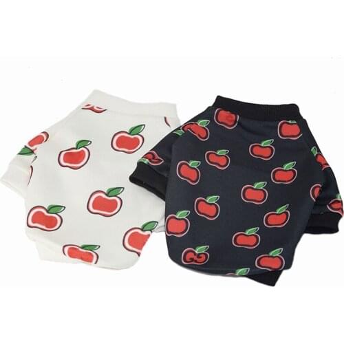 KuuMokiki fruit Pet Dog T-shirt Clothes Sweatshirt For Small Dogs Casual Puppy Cat Costumes French Bulldog Bichon Clothing