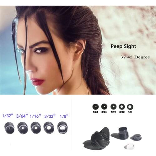 1set Archery 37/45 Degree Peep Sight Compound Bow Aiming 6x/8x Lens And Inner Scope Clarifier For Shooting Hunting Accessories