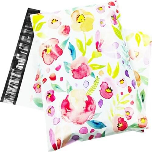 10PCS Polythene Film Mailing Bag Pattern Printed Self Seal Shipping Envelope Transport Packaging Storage Xmas Gift Bags Tools