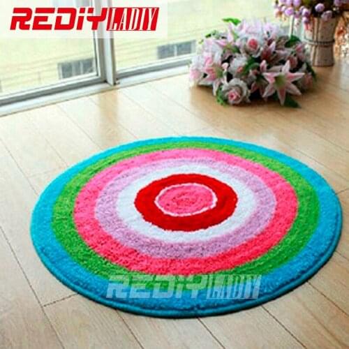 DIY Carpet Rug Color Mandala Latch Hook Rug 3D Crocheting Tapestry Sofa Decor Cushion Set for Embroidery Unfinished Floor Mat