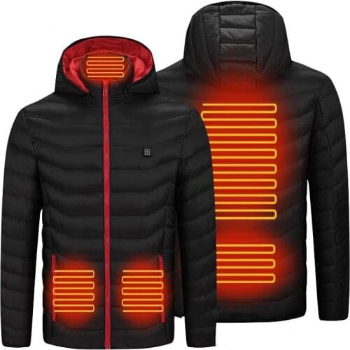New Heated Jacket Vest USB Electric Mens Hunting Jacket Winter Warm Coat Thermal Heating Vest Tactical Hiking Clothing